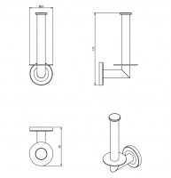 MEDIDAS PORTARROLLOS VERTICAL ARCHITECT S+ COSMIC